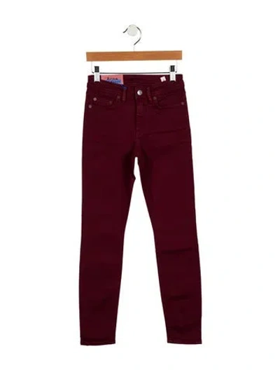 Pre-owned Acne Studios Mid-rise Skinny Leg Jeans W/ Tags In Red