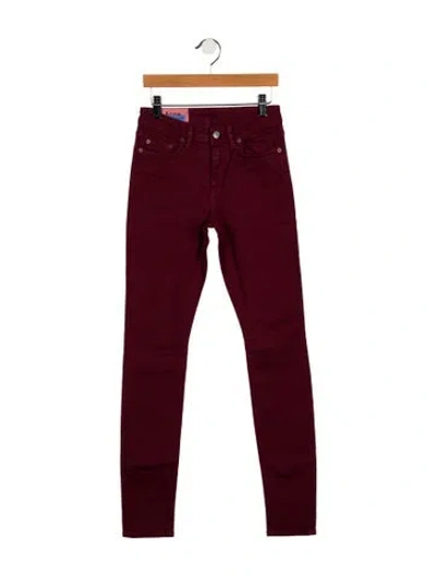 Pre-owned Acne Studios Mid-rise Skinny Leg Jeans W/ Tags In Red