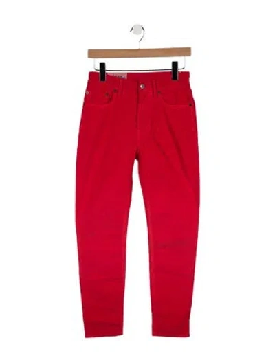 Pre-owned Acne Studios Mid-rise Skinny Leg Jeans W/ Tags In Red