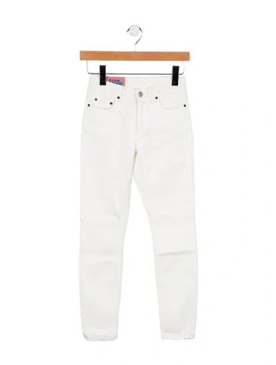 Pre-owned Acne Studios Mid-rise Skinny Leg Jeans In White