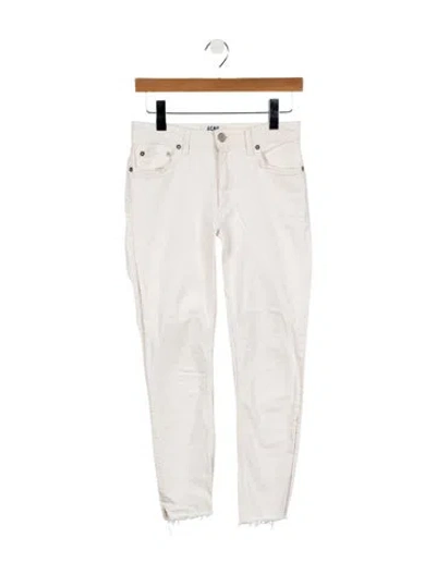 Pre-owned Acne Studios Mid-rise Skinny Leg Jeans In White