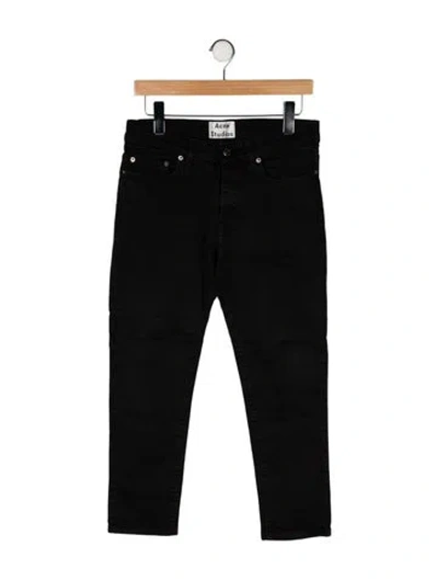 Pre-owned Acne Studios Mid-rise Straight Leg Jeans In Black