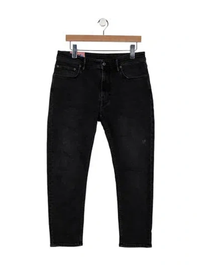 Pre-owned Acne Studios Mid-rise Straight Leg Jeans In Black