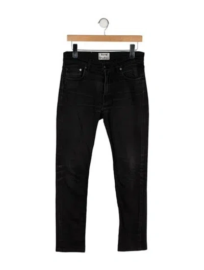 Pre-owned Acne Studios Mid-rise Straight Leg Jeans In Black
