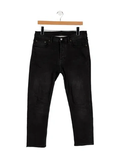 Pre-owned Acne Studios Mid-rise Straight Leg Jeans In Black