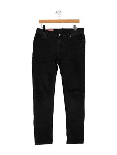 Pre-owned Acne Studios Mid-rise Straight Leg Jeans In Black
