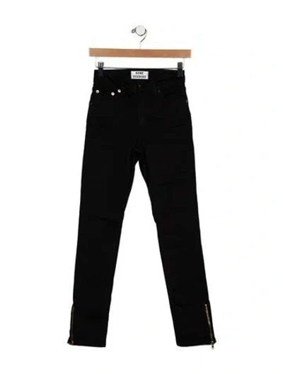 Pre-owned Acne Studios Mid-rise Straight Leg Jeans In Black
