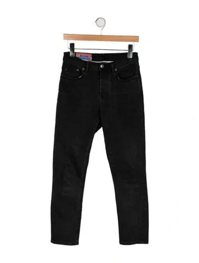 Pre-owned Acne Studios Mid-rise Straight Leg Jeans In Black