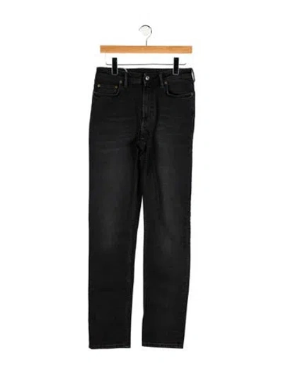 Pre-owned Acne Studios Mid-rise Straight Leg Jeans In Black