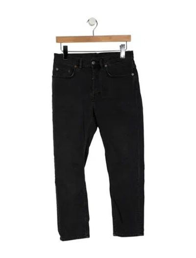 Pre-owned Acne Studios Mid-rise Straight Leg Jeans In Black