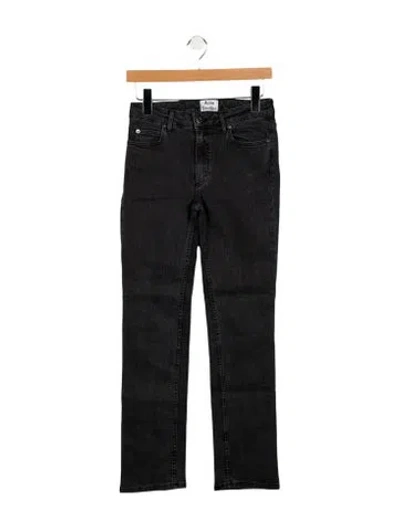 Pre-owned Acne Studios Mid-rise Straight Leg Jeans In Black