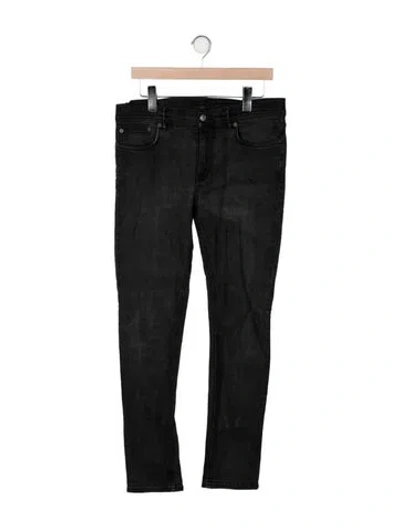 Pre-owned Acne Studios Mid-rise Straight Leg Jeans In Black