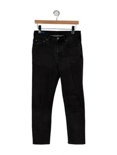 Pre-owned Acne Studios Mid-rise Straight Leg Jeans In Black