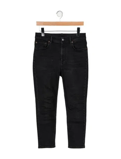 Pre-owned Acne Studios Mid-rise Straight Leg Jeans In Black