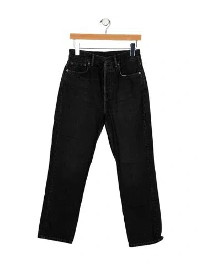 Pre-owned Acne Studios Mid-rise Straight Leg Jeans In Black