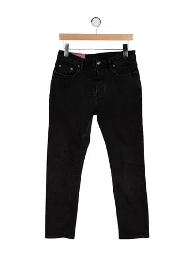 Pre-owned Acne Studios Mid-rise Straight Leg Jeans In Black