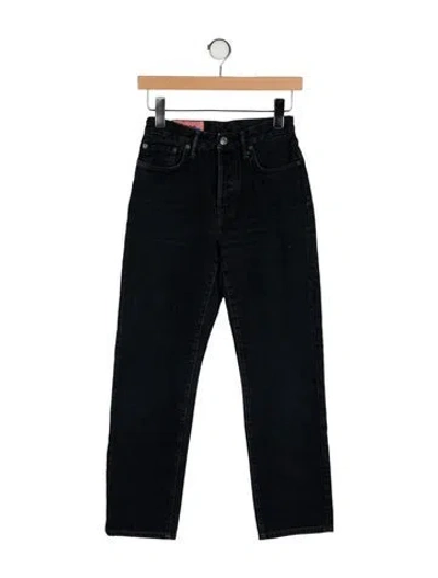 Pre-owned Acne Studios Mid-rise Straight Leg Jeans In Black
