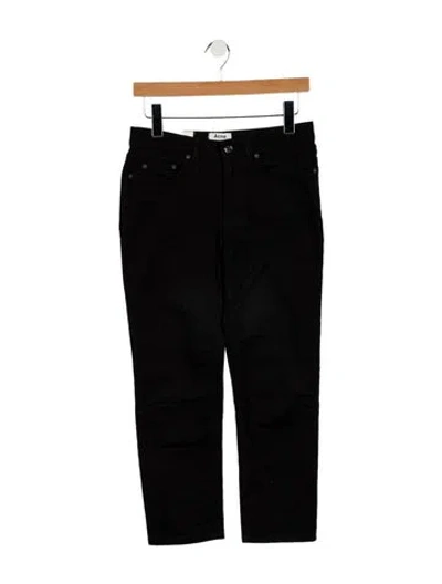 Pre-owned Acne Studios Mid-rise Straight Leg Jeans In Black