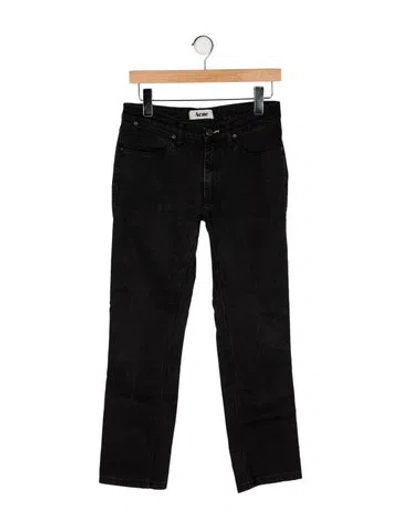 Pre-owned Acne Studios Mid-rise Straight Leg Jeans In Black