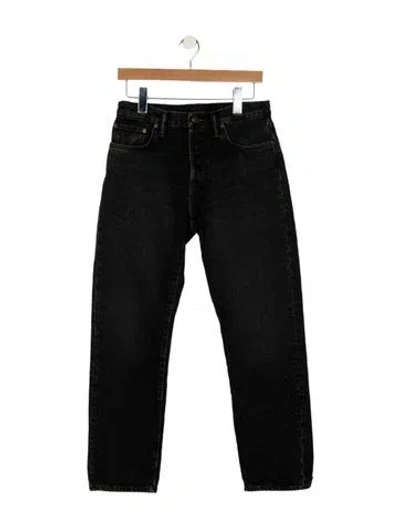 Pre-owned Acne Studios Mid-rise Straight Leg Jeans In Black
