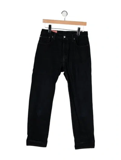 Pre-owned Acne Studios Mid-rise Straight Leg Jeans In Black