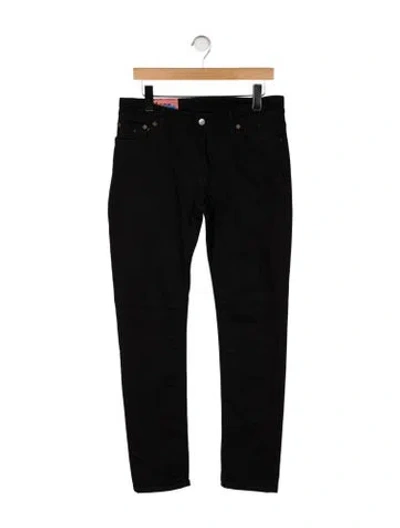 Pre-owned Acne Studios Mid-rise Straight Leg Jeans In Black