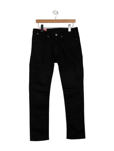 Pre-owned Acne Studios Mid-rise Straight Leg Jeans In Black