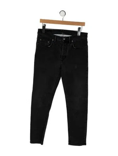 Pre-owned Acne Studios Mid-rise Straight Leg Jeans In Black