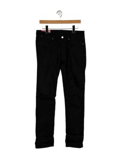 Pre-owned Acne Studios Mid-rise Straight Leg Jeans In Black