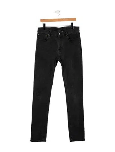 Pre-owned Acne Studios Mid-rise Straight Leg Jeans In Black