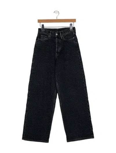 Pre-owned Acne Studios Mid-rise Straight Leg Jeans In Black