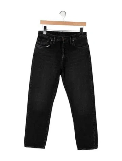Pre-owned Acne Studios Mid-rise Straight Leg Jeans In Black