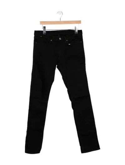 Pre-owned Acne Studios Mid-rise Straight Leg Jeans In Black