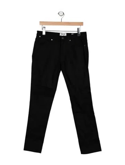 Pre-owned Acne Studios Mid-rise Straight Leg Jeans In Black