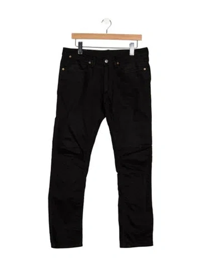 Pre-owned Acne Studios Mid-rise Straight Leg Jeans In Black