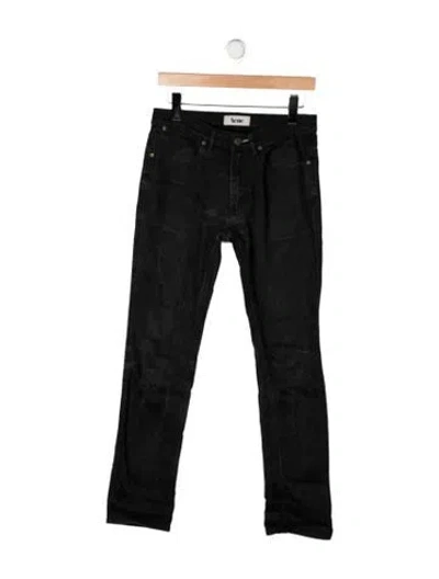 Pre-owned Acne Studios Mid-rise Straight Leg Jeans In Black