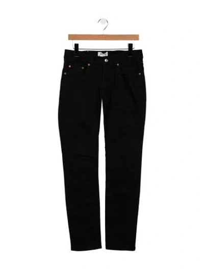 Pre-owned Acne Studios Mid-rise Straight Leg Jeans In Black