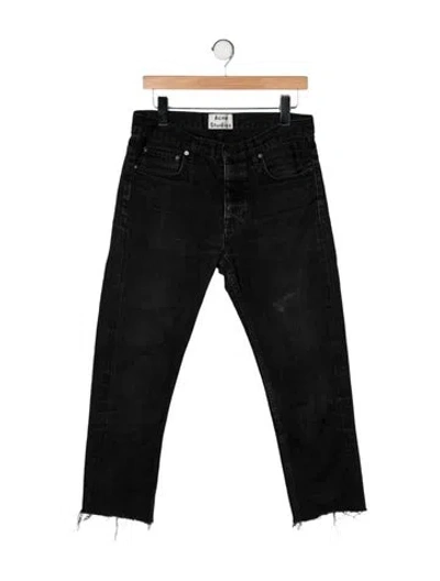 Pre-owned Acne Studios Mid-rise Straight Leg Jeans In Black