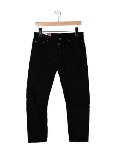 Pre-owned Acne Studios Mid-rise Straight Leg Jeans In Black