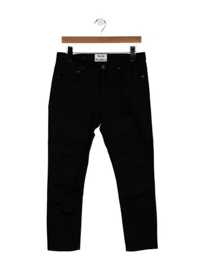 Pre-owned Acne Studios Mid-rise Straight Leg Jeans In Black