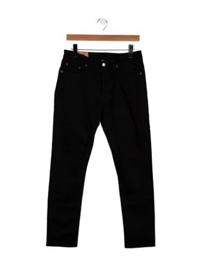 Pre-owned Acne Studios Mid-rise Straight Leg Jeans In Black