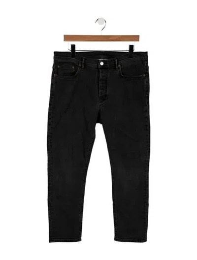 Pre-owned Acne Studios Mid-rise Straight Leg Jeans In Black