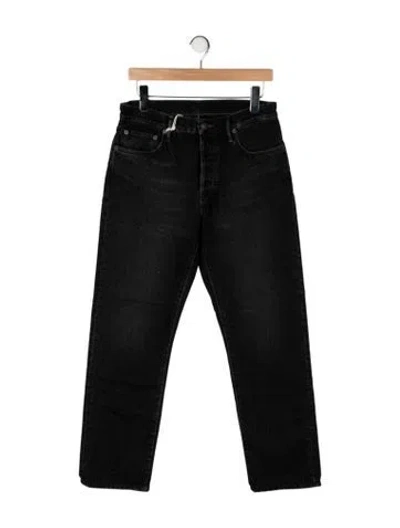 Pre-owned Acne Studios Mid-rise Straight Leg Jeans In Black