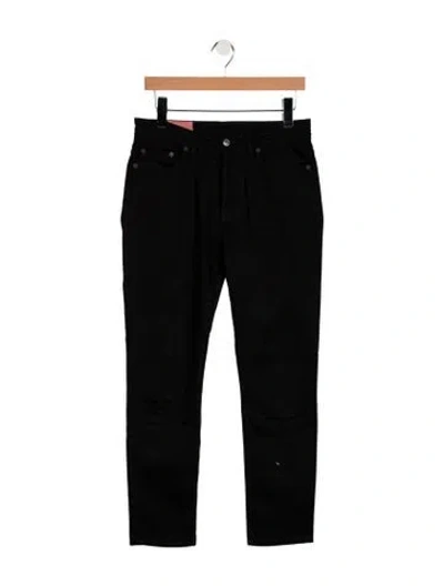 Pre-owned Acne Studios Mid-rise Straight Leg Jeans In Black
