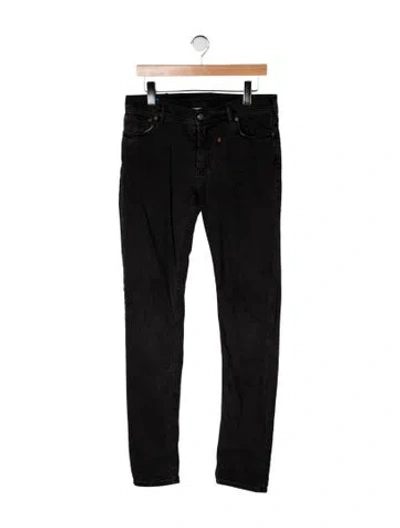 Pre-owned Acne Studios Mid-rise Straight Leg Jeans In Black