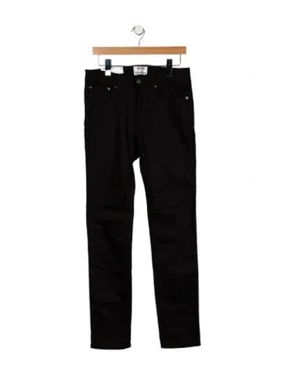 Pre-owned Acne Studios Mid-rise Straight Leg Jeans In Black