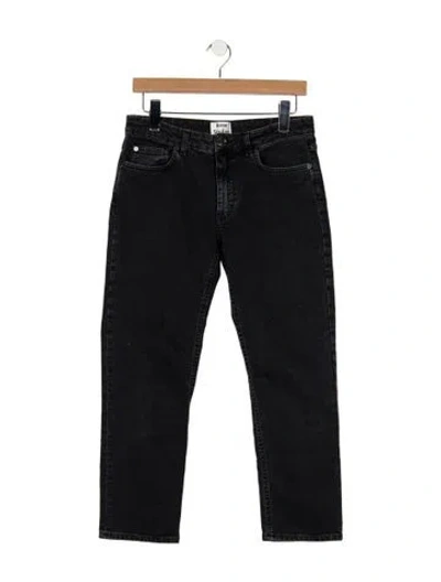 Pre-owned Acne Studios Mid-rise Straight Leg Jeans In Black