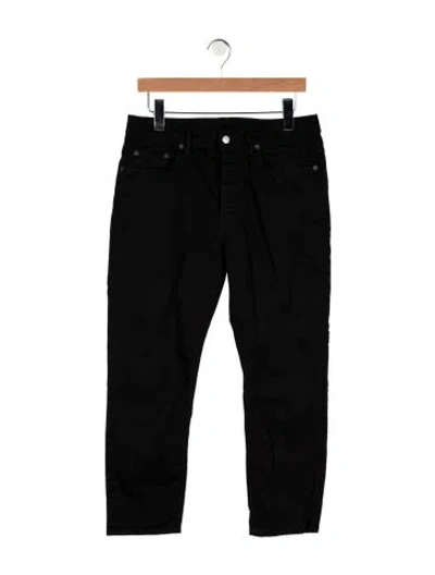 Pre-owned Acne Studios Mid-rise Straight Leg Jeans In Black