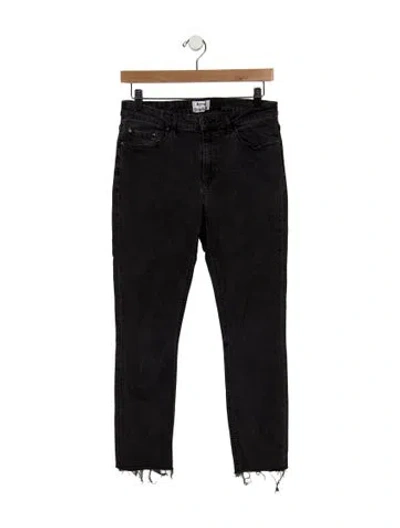 Pre-owned Acne Studios Mid-rise Straight Leg Jeans In Black