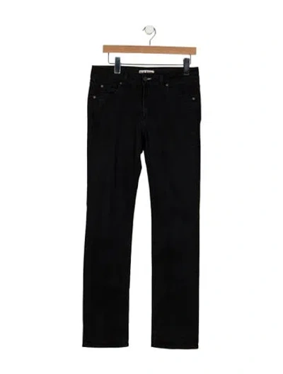 Pre-owned Acne Studios Mid-rise Straight Leg Jeans In Black